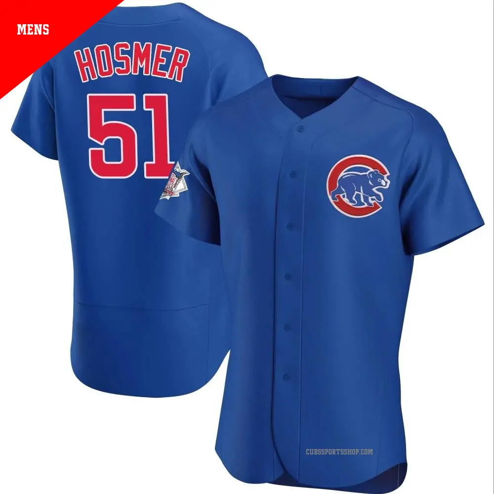 Men s 51 Eric Hosmer Chicago Cubs Royal Authentic Alternate Jersey